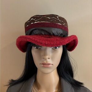 Jasmine Design Canada Mixed Media Wool Blend Cloche Hat